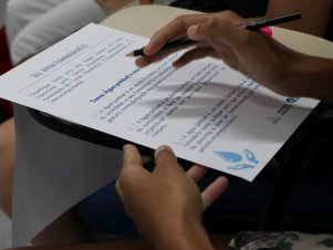 Estudantes do Cedet nas oficinas do projeto EduCom Ciência 